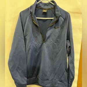 Nike Large quarter zip pullover dry fit blue
